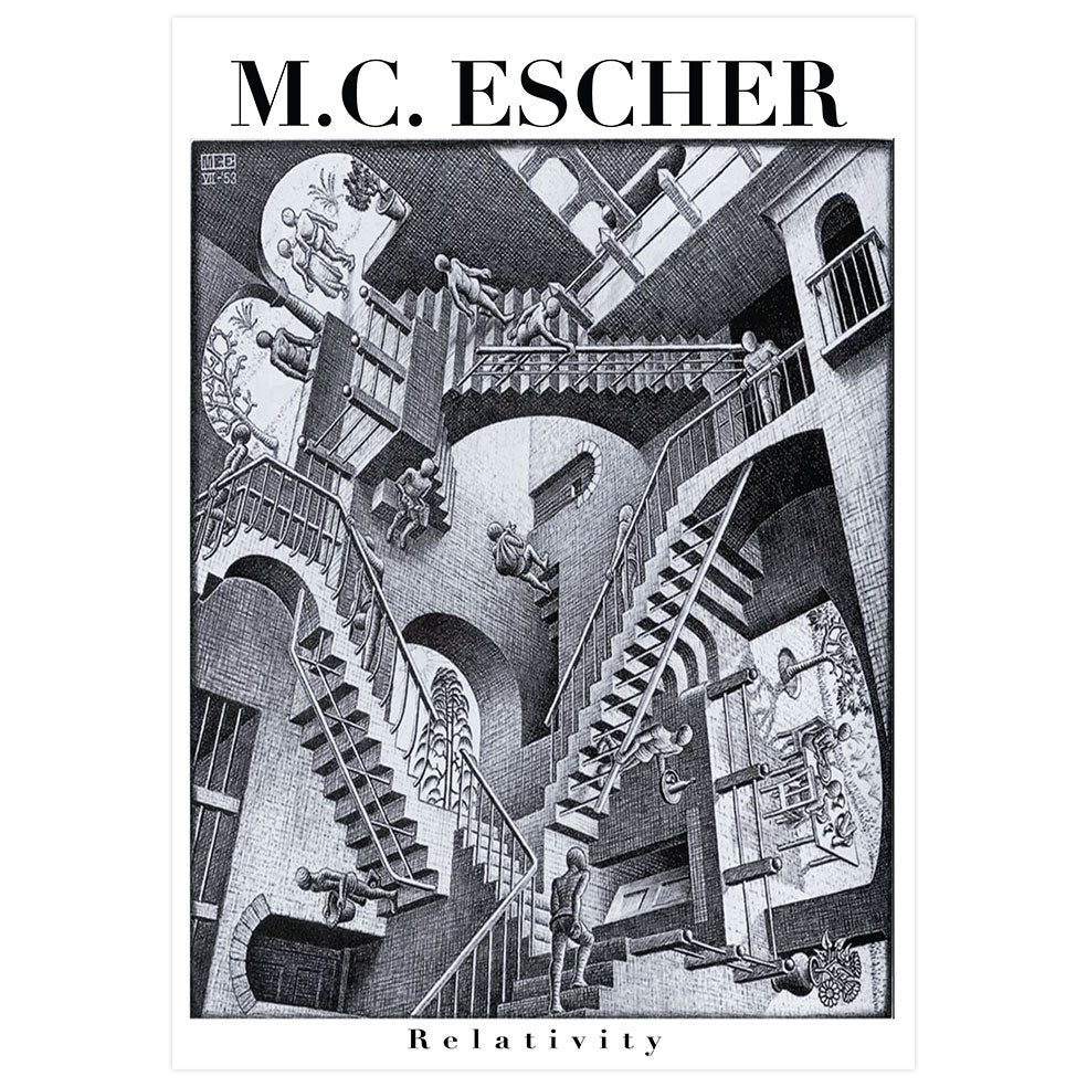 Poster Adhesivo Reposicionable: M.C. Escher "Relativity" - Tienda Pasquín