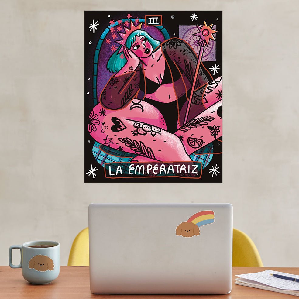 Poster adhesivo reposicionable: Tarot, La Emperatriz - Tienda Pasquín