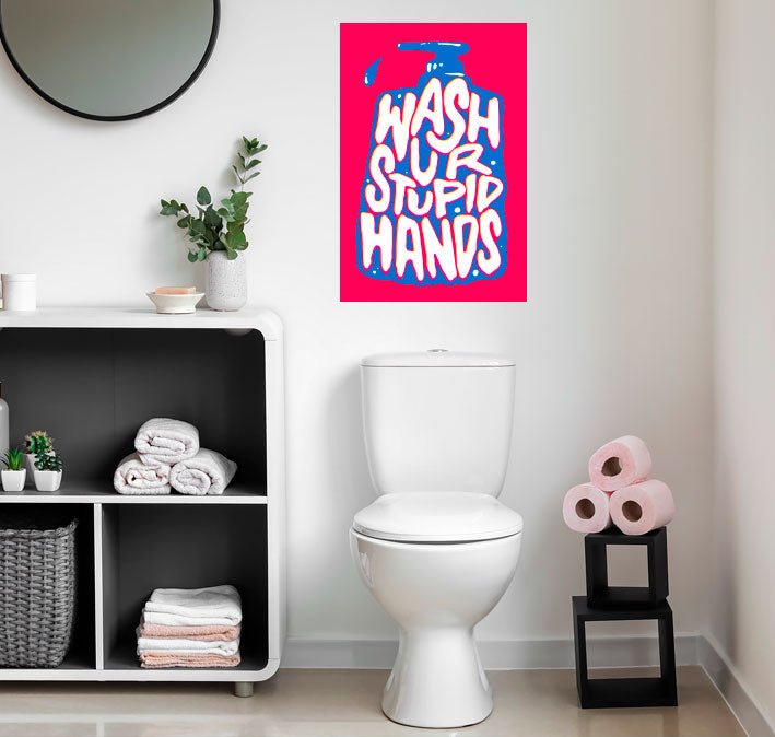 Poster adhesivo reposicionable: Wash Hands - Tienda Pasquín