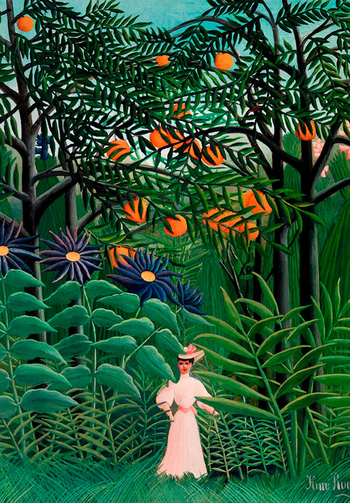 Poster adhesivo XL Reposicionable: Mujer caminando de Henri Julien-Félix Rousseau - Tienda Pasquín