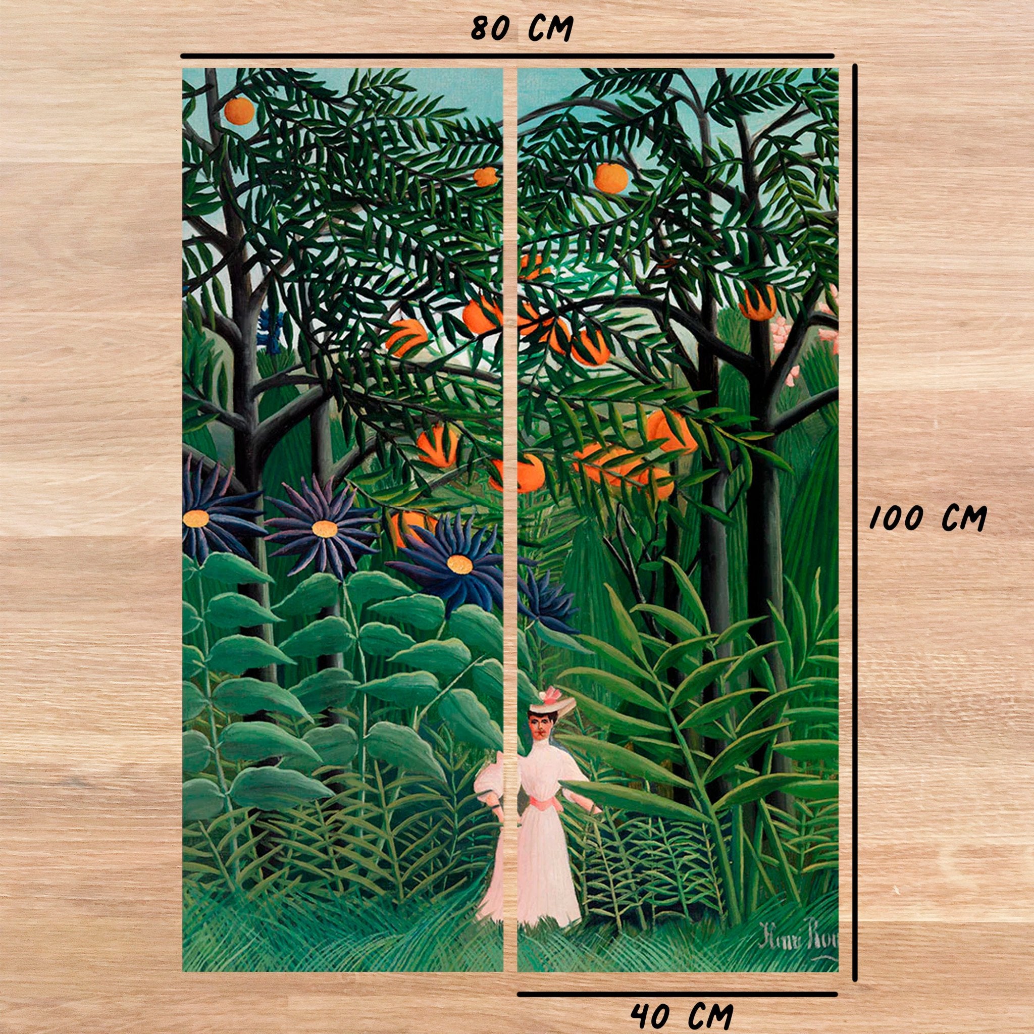 Poster adhesivo XL Reposicionable: Mujer caminando de Henri Julien-Félix Rousseau - Tienda Pasquín