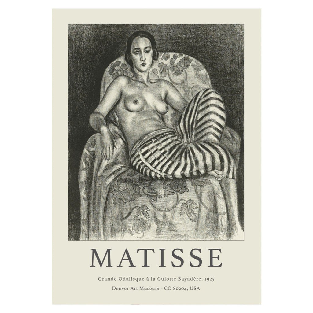 Poster adhesivo y reposicionable: Cartel Matisse grafito - Tienda Pasquín