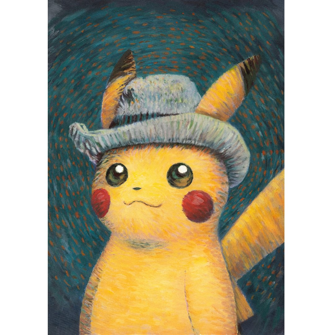 Poster adhesivo y reposicionable: Pokémon en el Museo Van Gogh - Tienda Pasquín