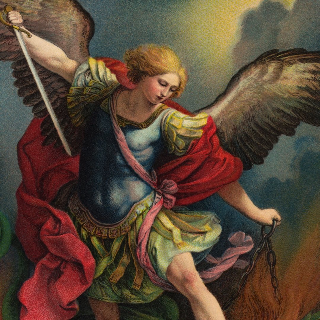 Poster adhesivo y reposicionable: San Miguel Arcangel – Tienda Pasquín