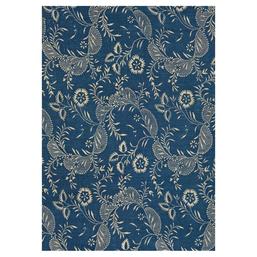 Poster adhesivo y reposicionable: Textil Azul Floral - Tienda Pasquín
