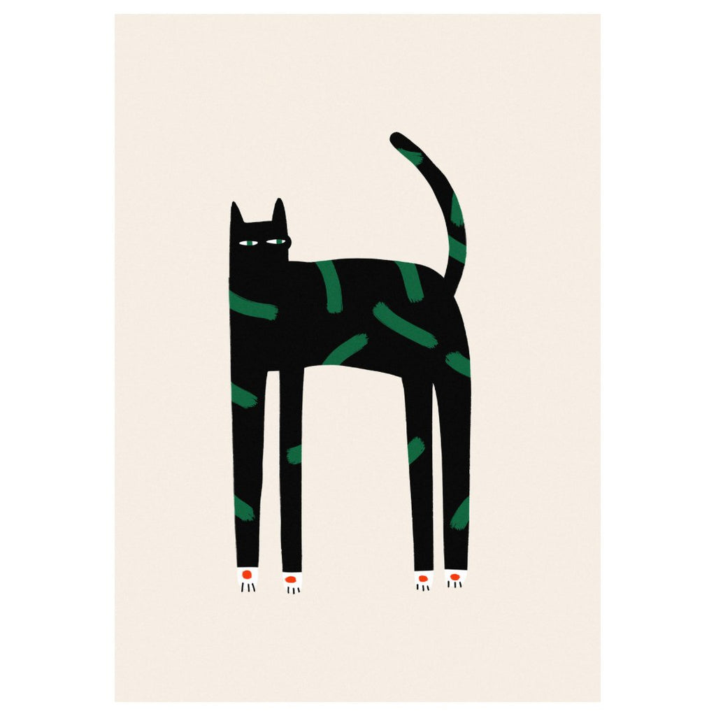 Poster adhesivos y reposicionables: Gato Negro Vector - Tienda Pasquín