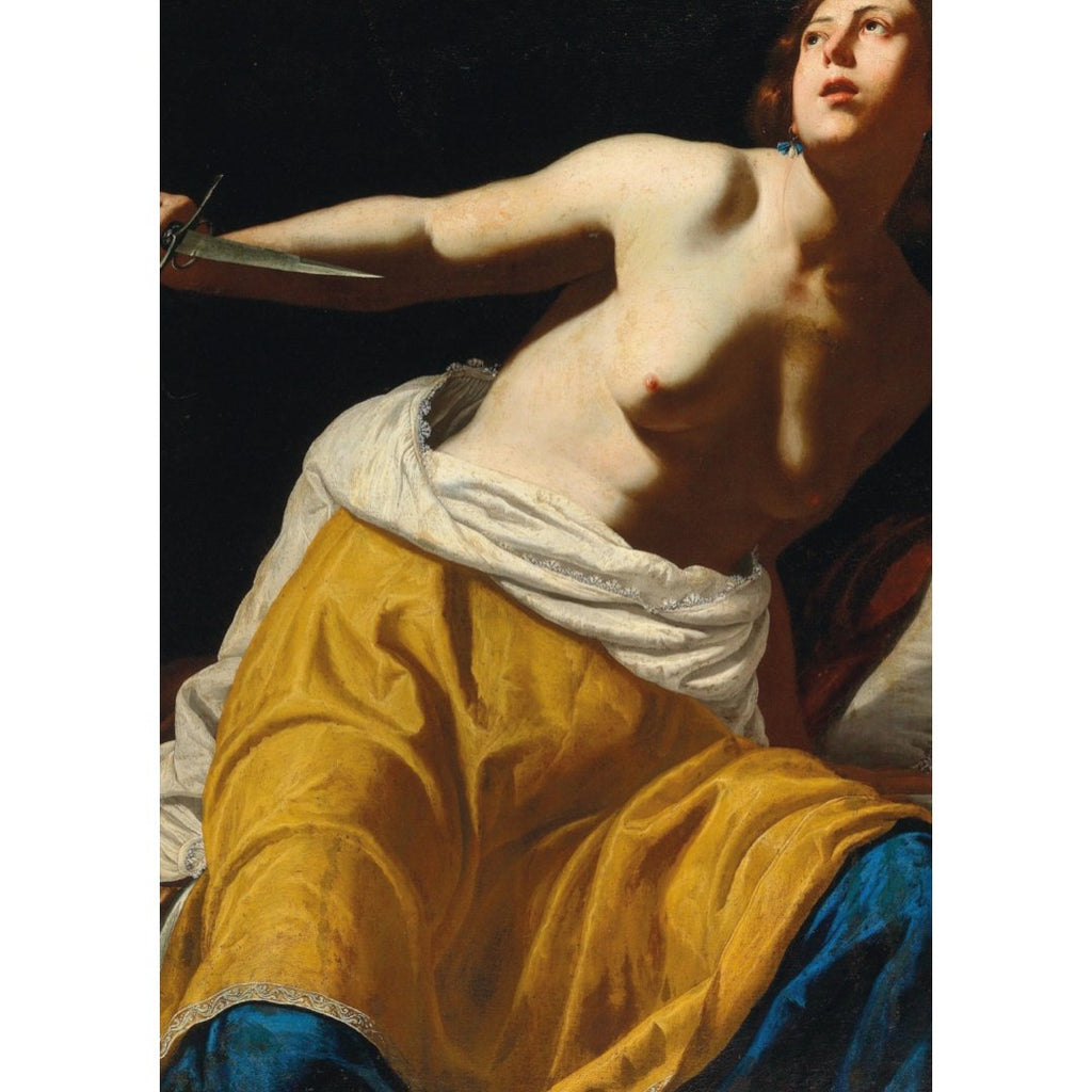 Póster mini póster adhesivo y reposicionable: Lucretia de Artemisia Gentileschi - Tienda Pasquín