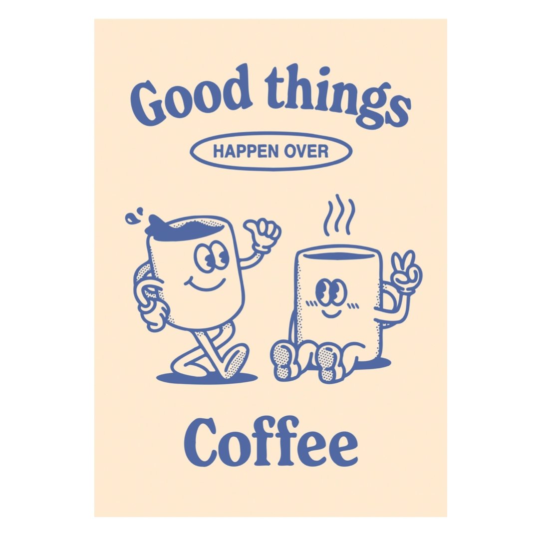 Póster y Mini poster adhesivo reposicionable: Día de café - Tienda Pasquín