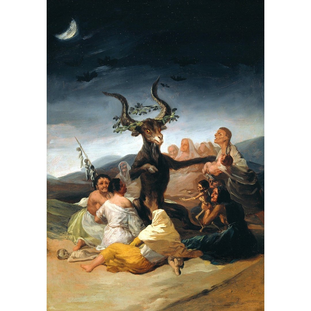 Poster y mini póster adhesivo y reposicionable: El Sabbath de Goya - Tienda Pasquín