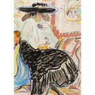 Póster y Mini poster adhesivo y reposicionable: Mujer en el estudio de Ernst Ludwig Kirchner - Tienda Pasquín