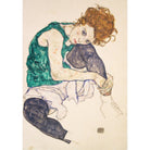 Póster y Mini póster adhesivo y reposicionable: Seated Woman with Bent Knees de Egon Schiele - Tienda Pasquín