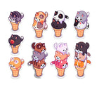 Set 19 Stickers Reutilizables: Amor y helados kawaii - Tienda Pasquín