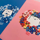 Set 2 mini posters adhesivos y reposicionables: I feel pink, I feel blue - Tienda Pasquín