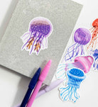 Set de 10 Stickers Reutilizables: Medusas - Tienda Pasquín