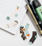 Set de 12 Stickers Reutilizables: Calcetines de Colores - Tienda Pasquín