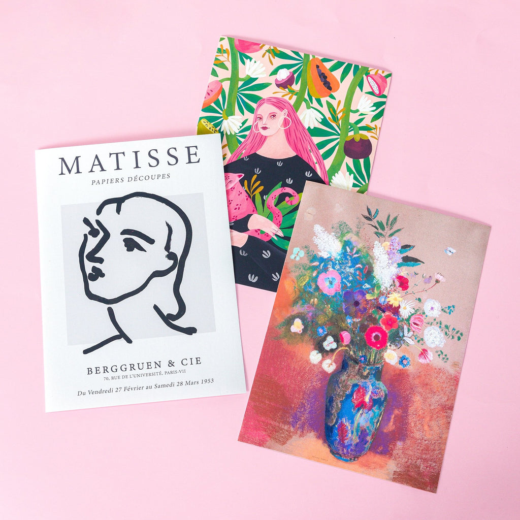 Set de 3 pósters adhesivos reposicionables: Estilo Matisse 03 - Tienda Pasquín