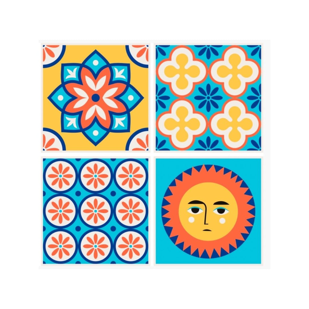 Set de mosaicos adhesivos reposicionables: La mampara - Tienda Pasquín