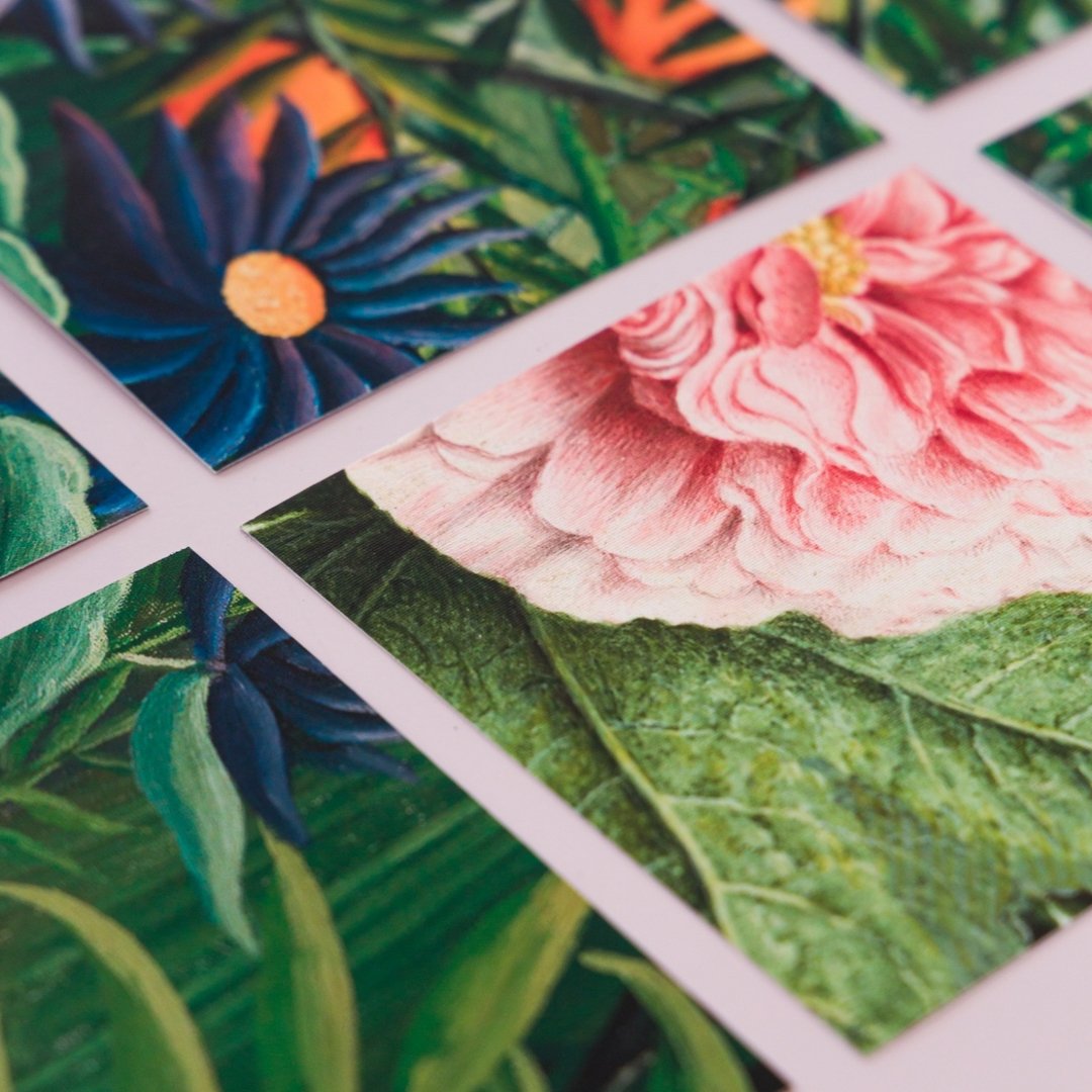 Set de mosaicos adhesivos: Rousseau + extras florales - Tienda Pasquín